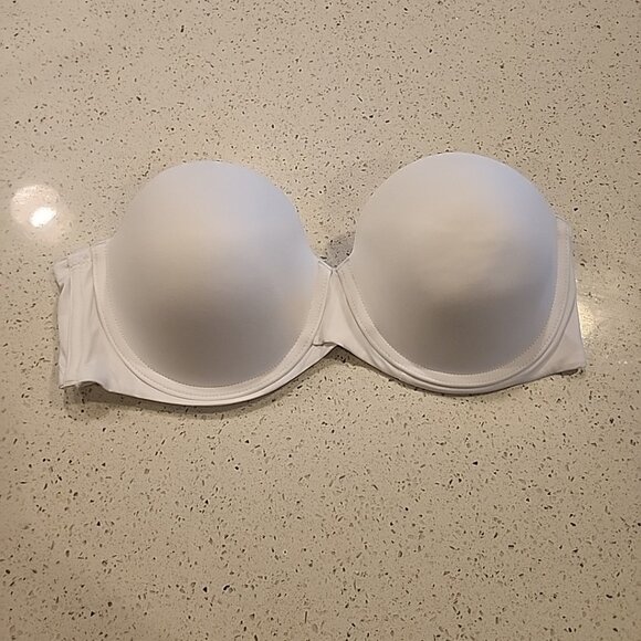 Maidenform Strapless Bra 38C White Underwire Lined *no Straps * - Picture 1 of 3